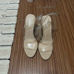 Gianni Bini Women's Transparent Strap Heels